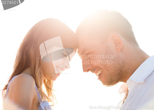 Image of happy father and child girl having fun