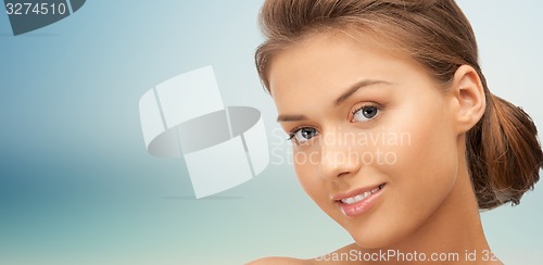 Image of beautiful young woman face