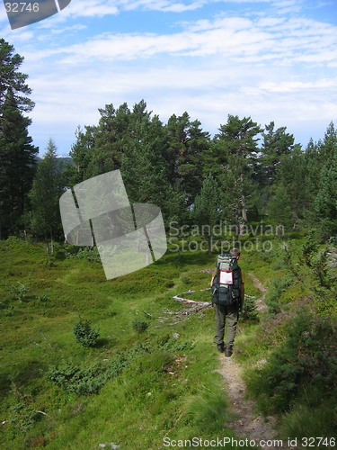 Image of Backpacker in the nature