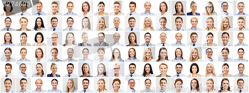 Image of collage with many business people portraits