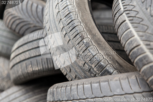 Image of close up of wheel tires