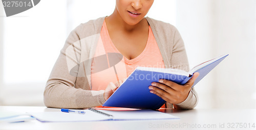Image of international student studying in college