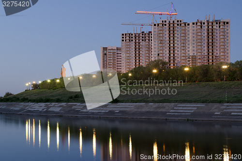 Image of Buildings on the waterfront of Krasnoarmeysk district Volgograd