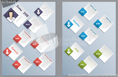 Image of Cool new modern resume curriculum vitae design