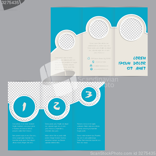 Image of Cool ring design tri-fold brochure template