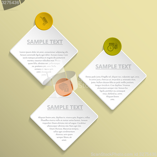 Image of Abstract rhomb and circle infographic design