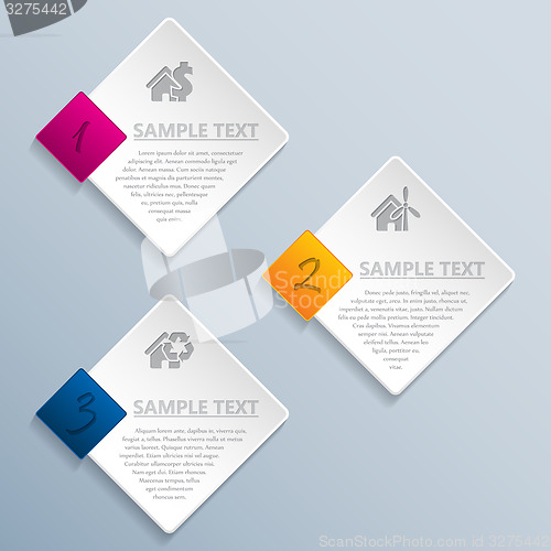 Image of Abstract rhomb infographic design