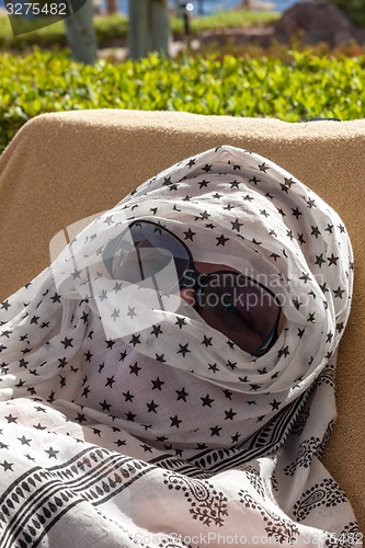 Image of Sunbathing by the pool, Egypt