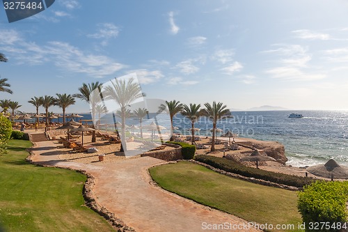 Image of Beach at the luxury hotel, Sharm el Sheikh, Egypt