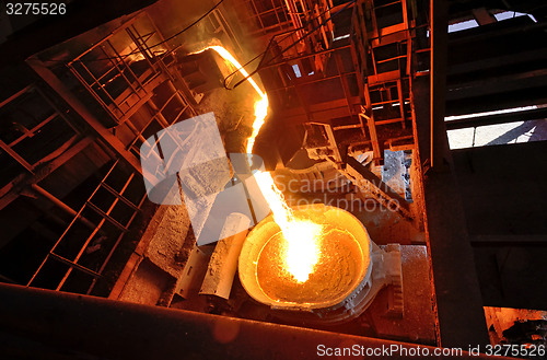 Image of Liquid metal from blast furnace