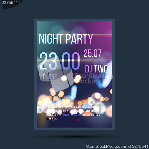 Image of Night invitation flyer template