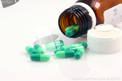 Image of green pills