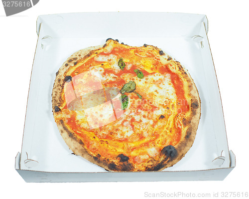 Image of Margherita pizza background isolated