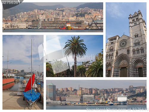 Image of Genoa landmarks collage