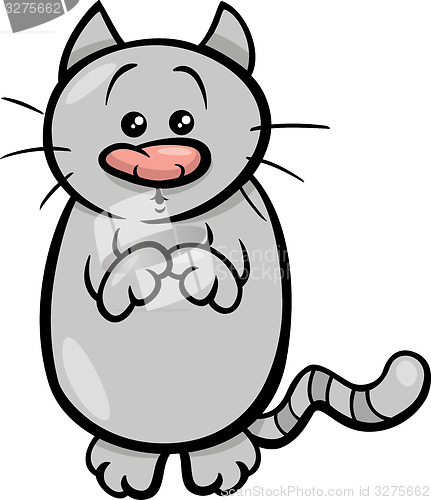 Image of begging cat cartoon illustration