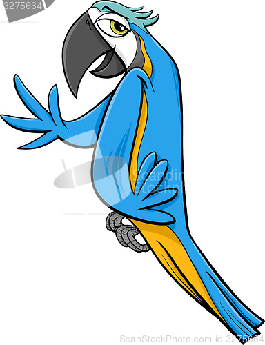 Image of macaw parrot cartoon illustration