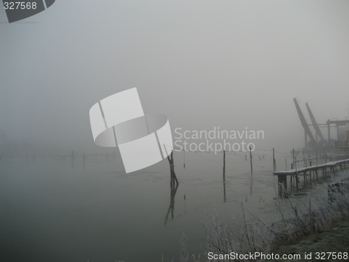 Image of Cold winter morning with fog, Norway