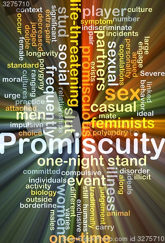 Image of Promiscuity background concept glowing