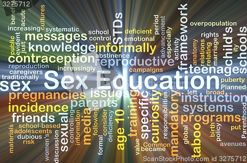Image of Sex Education background concept glowing
