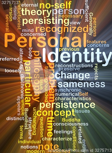 Image of Personal identity background concept glowing