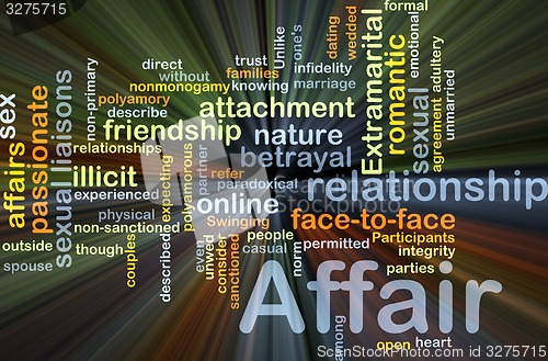 Image of Affair background concept glowing