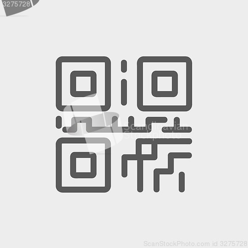 Image of QR code thin line icon