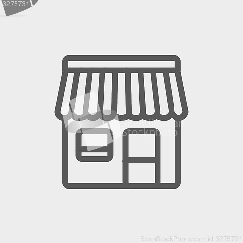 Image of Store stall thin line icon