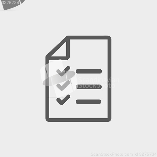 Image of Checklist list thin line icon