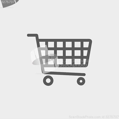 Image of Shopping cart thin line icon