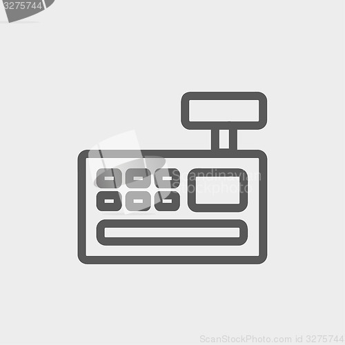 Image of Cash Register machine thin line icon