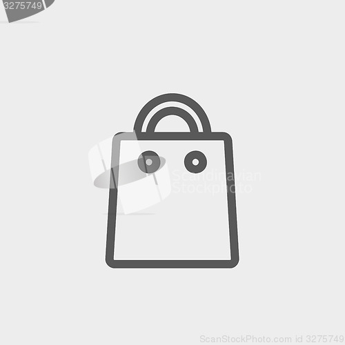 Image of Shopping bag thin line icon