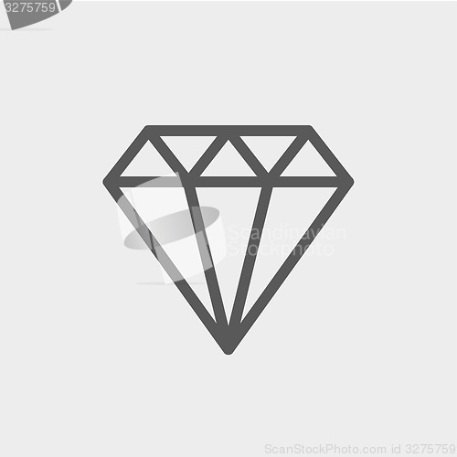 Image of Diamond thin line icon