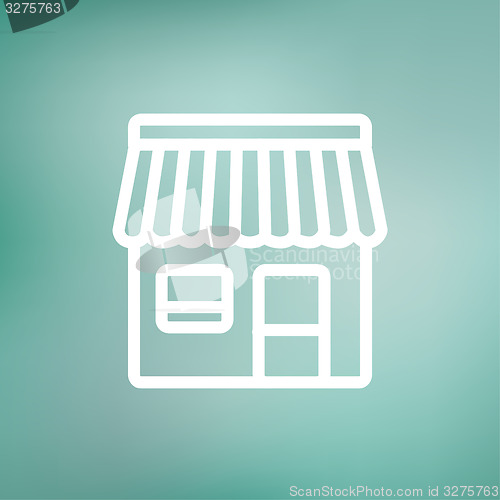 Image of Store stall thin line icon