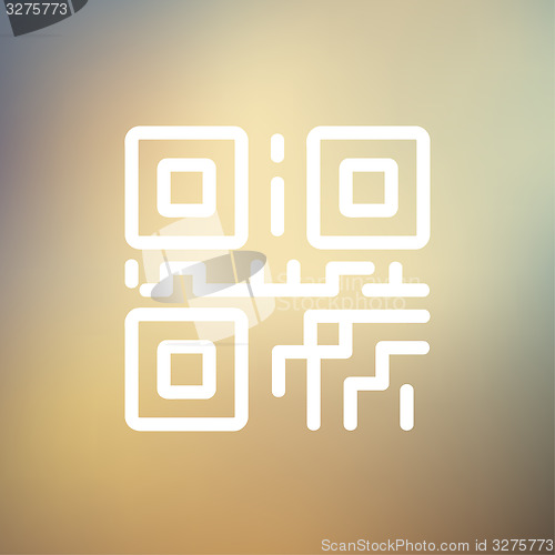 Image of QR code thin line icon