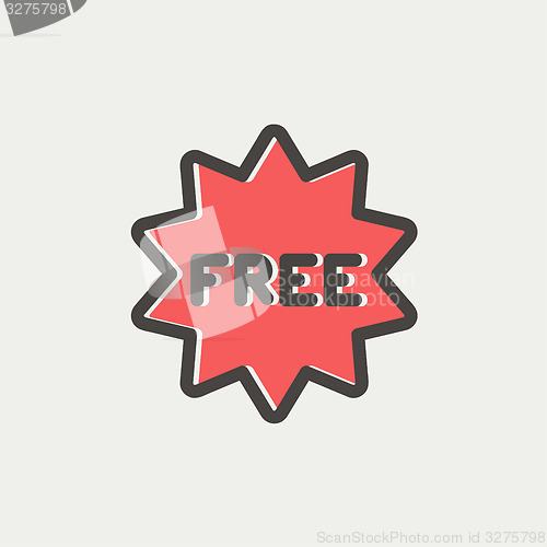 Image of Free tag thin line icon