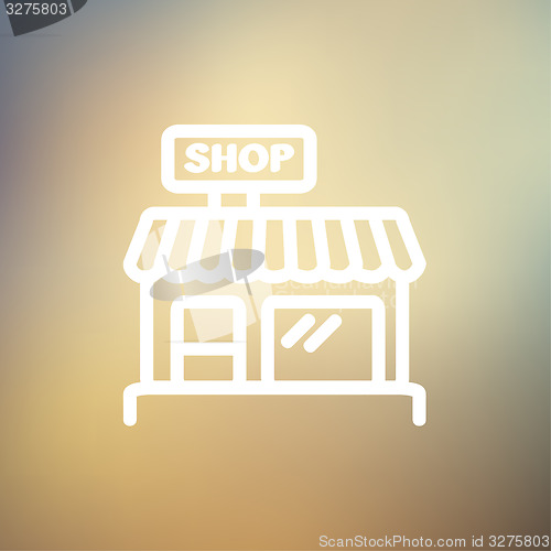 Image of Business shop thin line icon