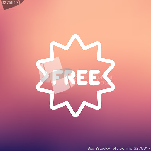 Image of Free tag thin line icon