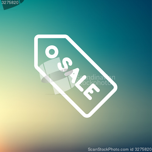 Image of Sale tag thin line icon