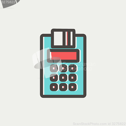 Image of Credit Card Machine thin line icon