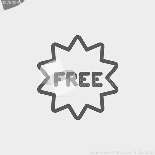 Image of Free tag thin line icon