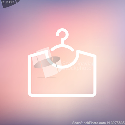 Image of Shirt on hanger thin line icon