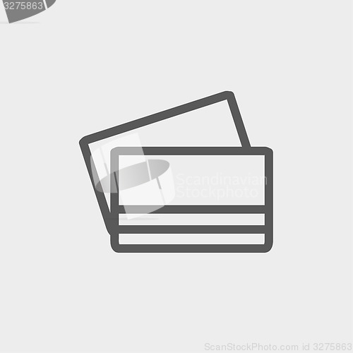 Image of Credit card thin line icon