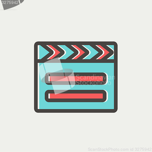 Image of Clapboard thin line icon