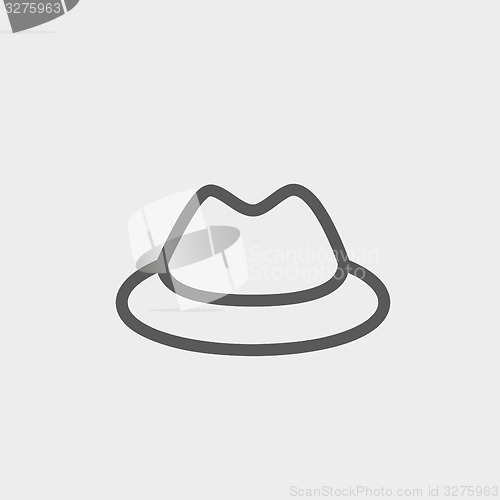 Image of Classic hat thin line icon