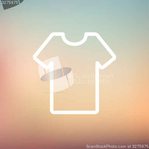 Image of T-shirt thin line icon