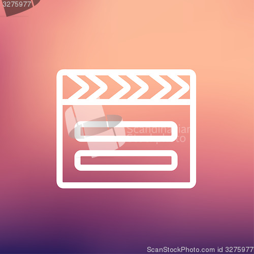 Image of Clapboard thin line icon