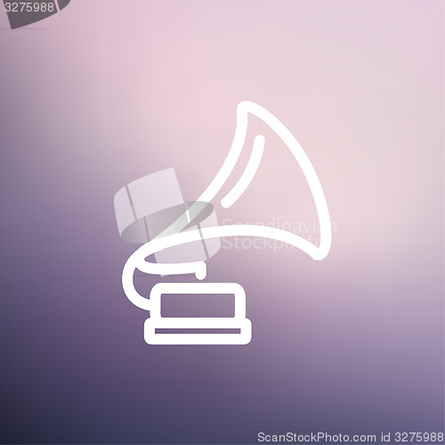 Image of Phonograph thin line icon