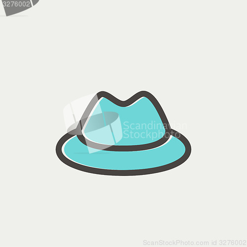 Image of Classic hat thin line icon