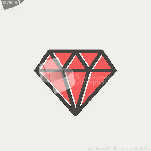 Image of Dazzling diamond thin line icon