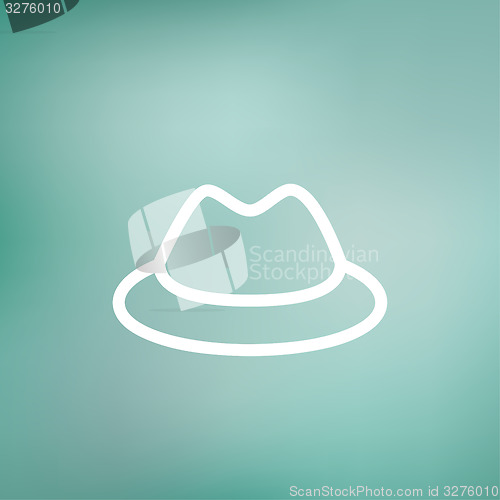 Image of Classic hat thin line icon